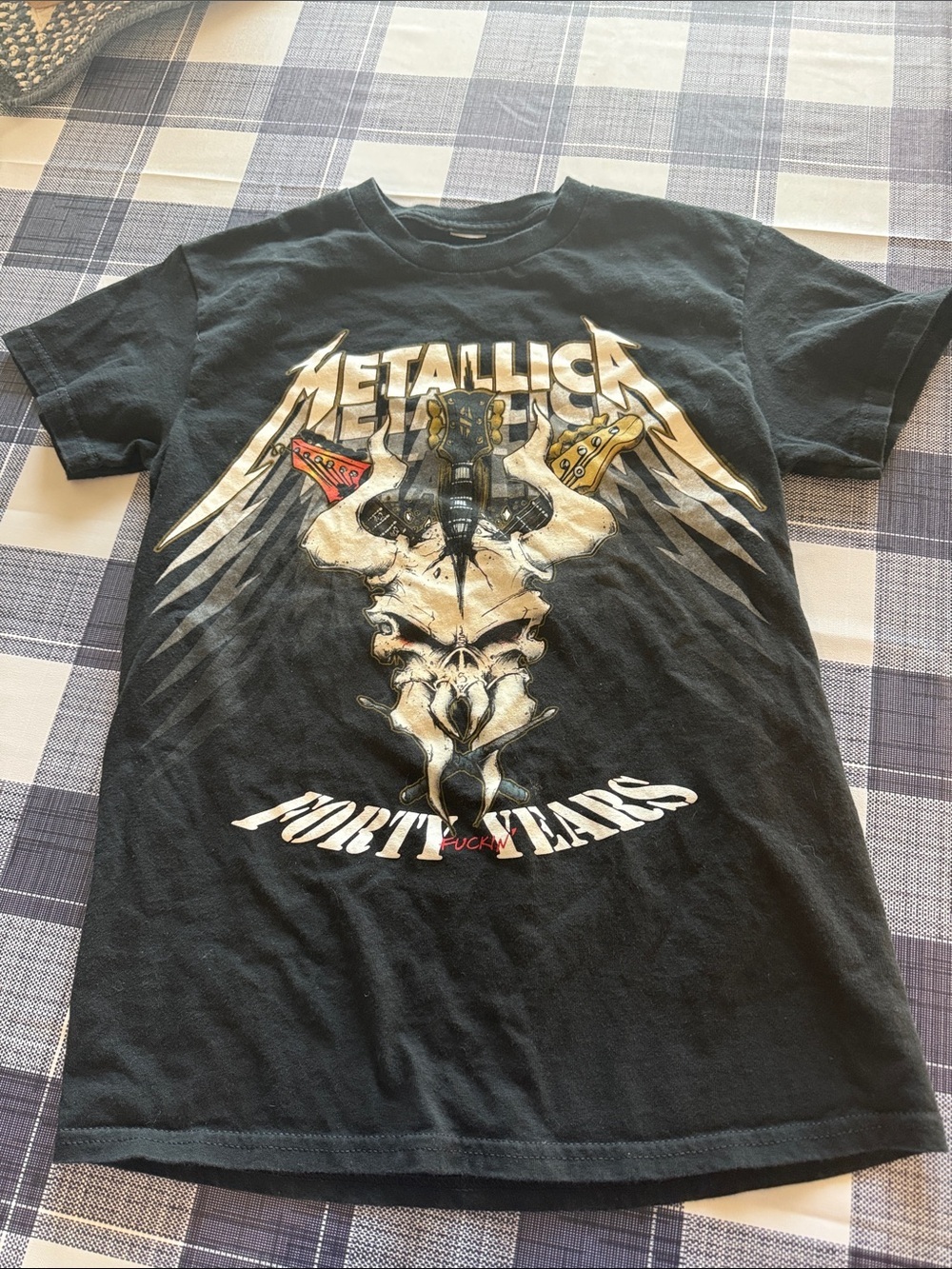 Men's Black 'Forty Years' Graphic Tee Metallica